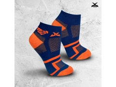 XLC-I012 羽球厚底運動短襪(藍/橘)